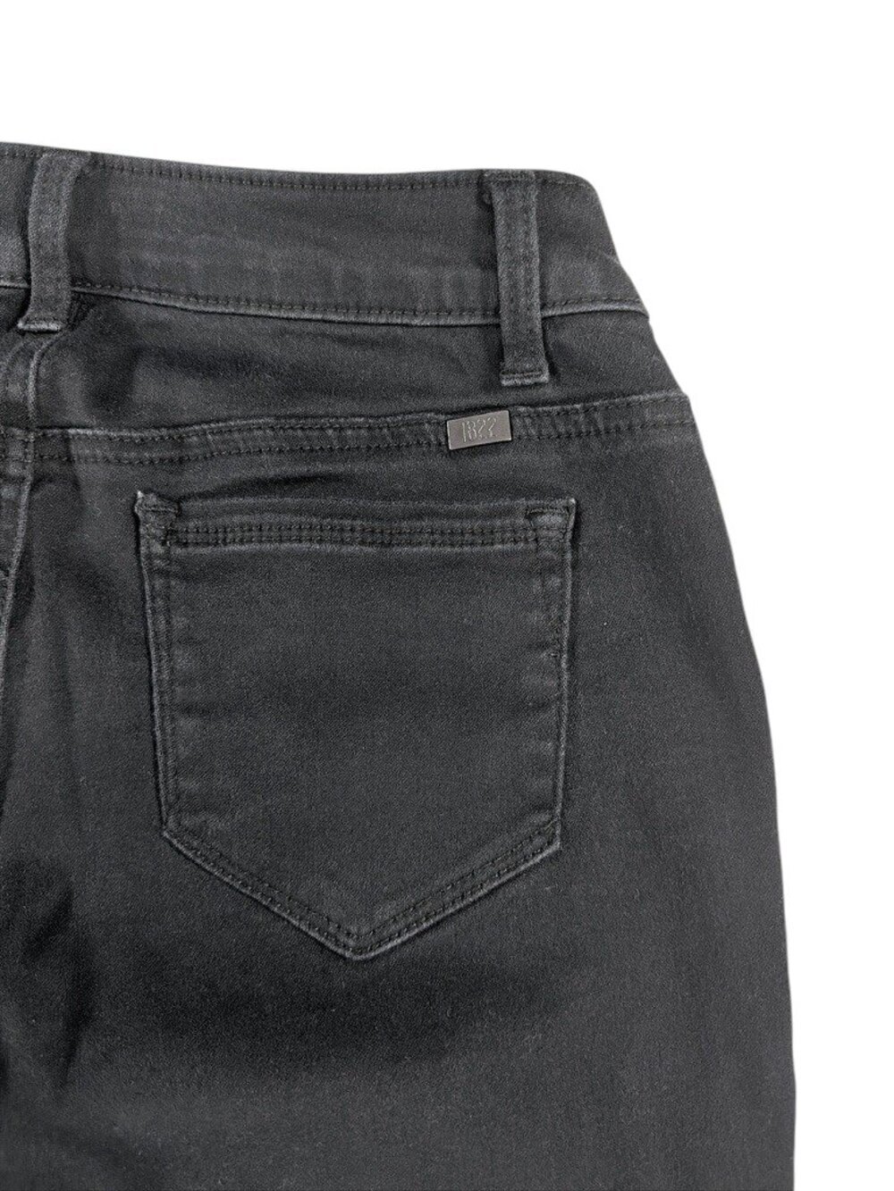 1822 Denim Black Skinny Stretch Jeans Women Size 4 Mid Rise Classic - Picture 7 of 13
